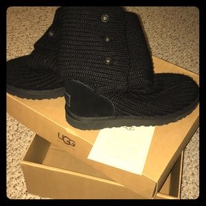 Ugg Classic Cardy, Black, women’s size 10